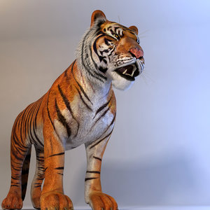 3d max realistical tiger animation