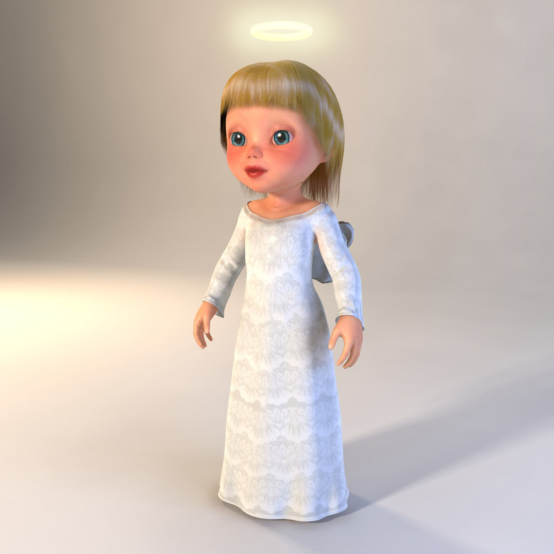 3d Angel Girl Rigged