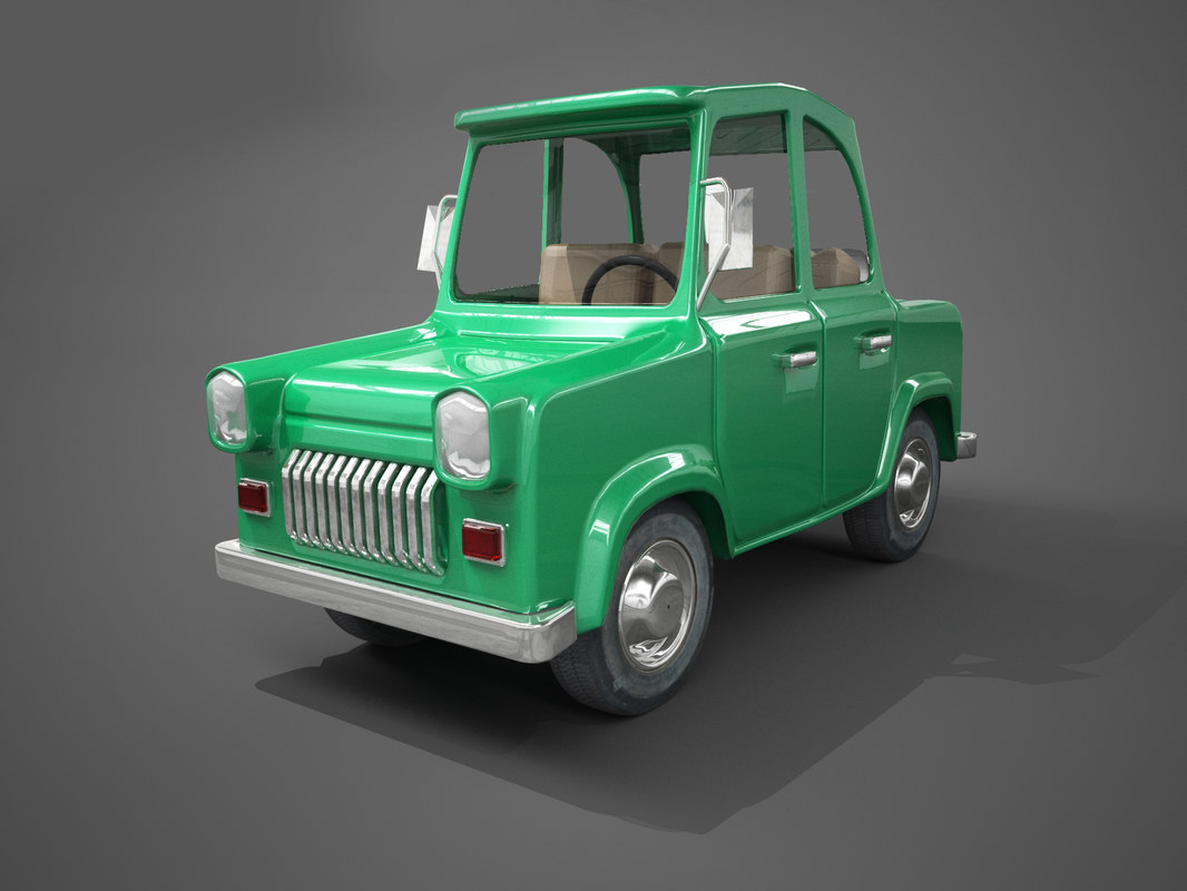 cartoon toon car 3d model