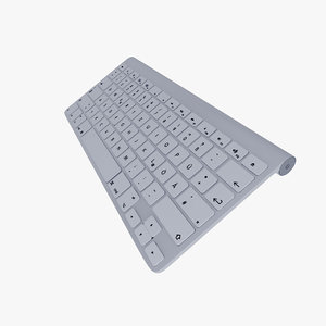 apple wireless keyboard 3d model