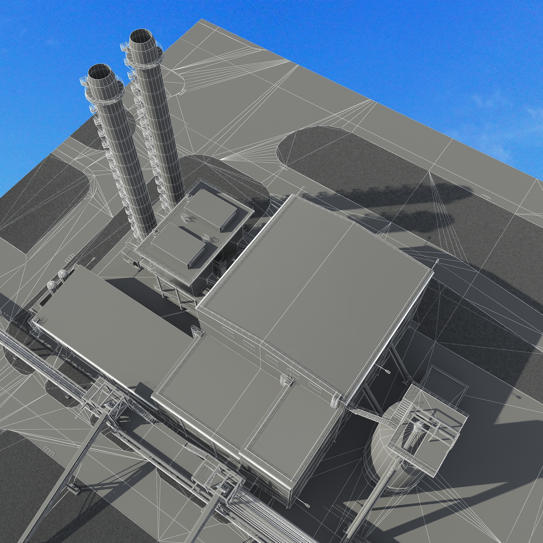 3d Model Power Generating Plant