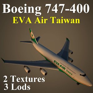 boeing 747-400 eva 3d model