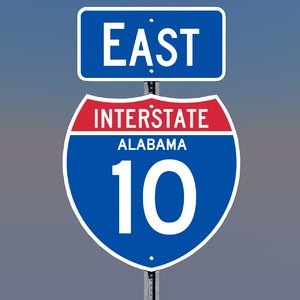 interstate 10 signs alabama c4d