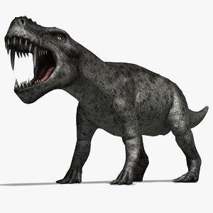 3d dinosaurs gorgonops model