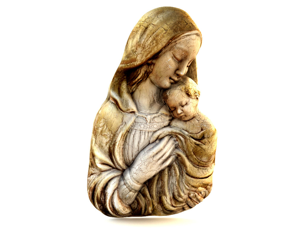 3d model of decorative virgin mary baby