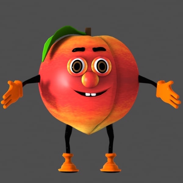 peach character 3d model