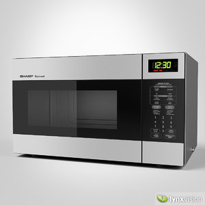 3d model sharp microwave oven