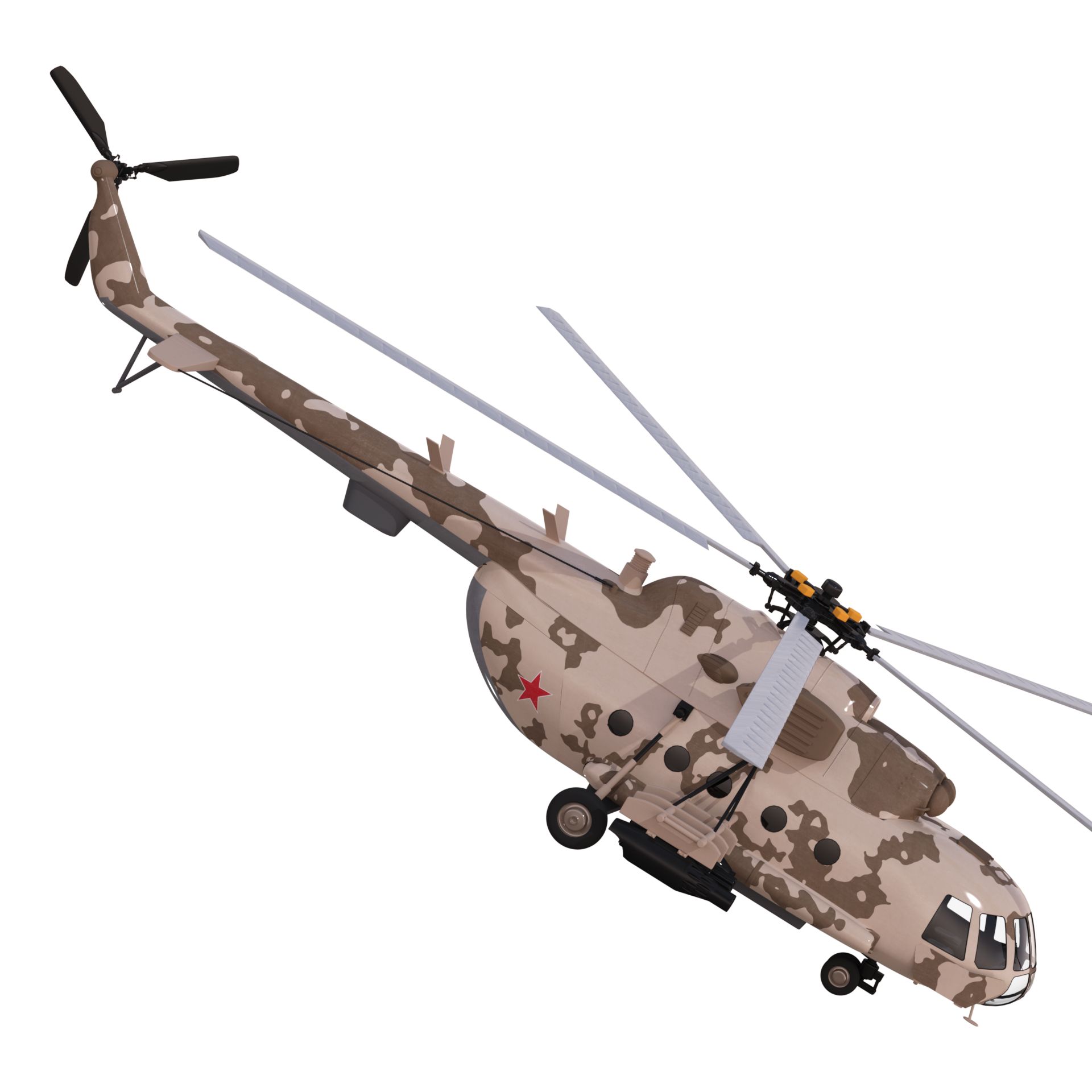 3d Mi-8 Helicopter