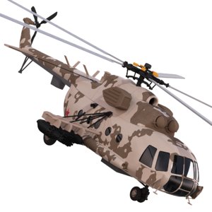 3d mi-8 helicopter