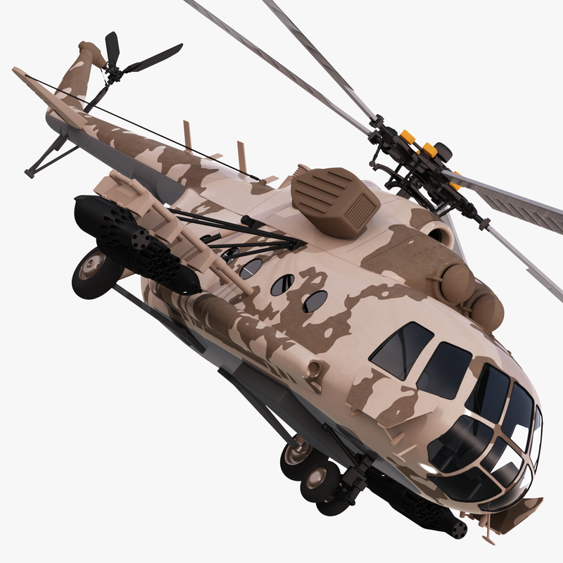 3d mi-8 helicopter