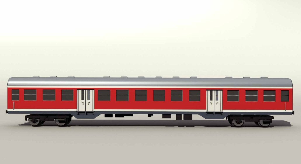 german passenger railcar obj