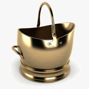 brass coal bucket 3d model