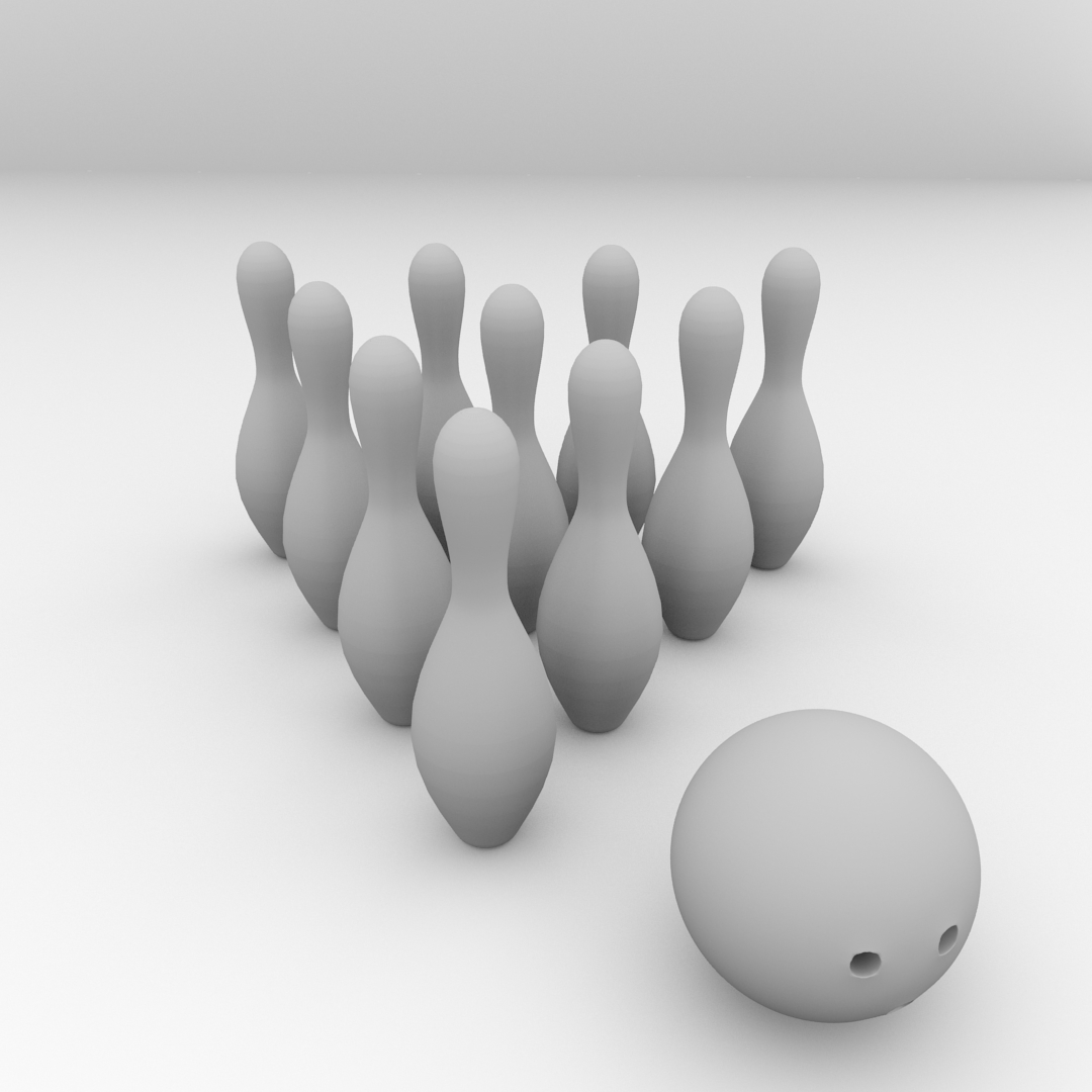 保龄球套装3d模型