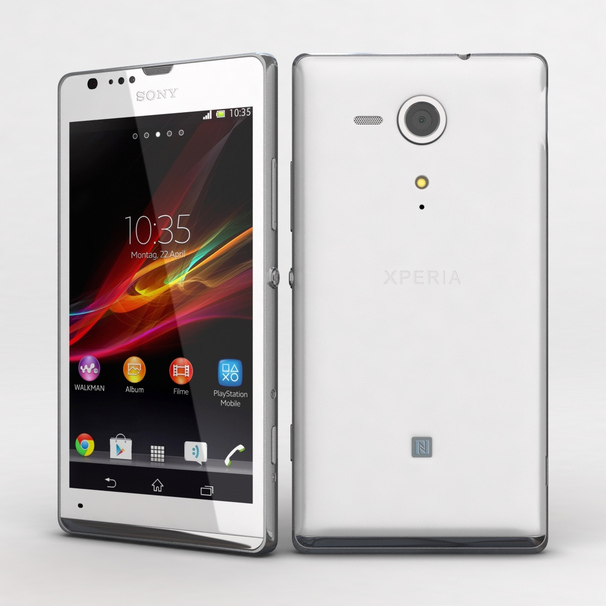 索尼xperia sp黑白红3d模型