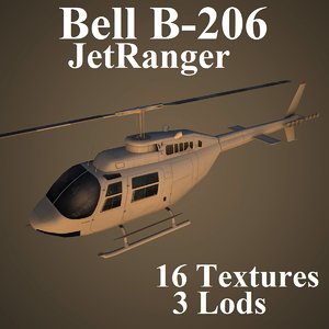 bell b-206 jetranger 3d max