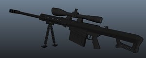 3d model m82 sniper rifle