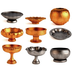 antique bowls 3d model