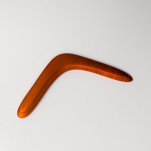 3d model wooden boomerang