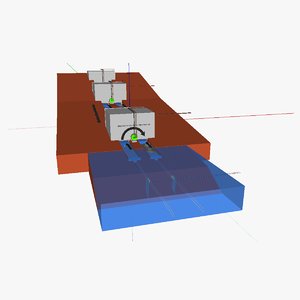 water-based freight transport 3d model