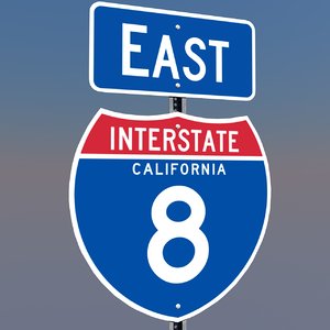 3d interstate 8 signs california model
