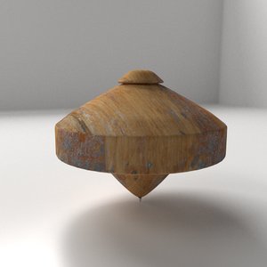 wooden spinning 3d blend