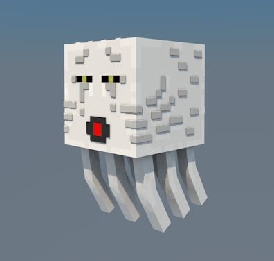 3d Minecraft Ghast Model