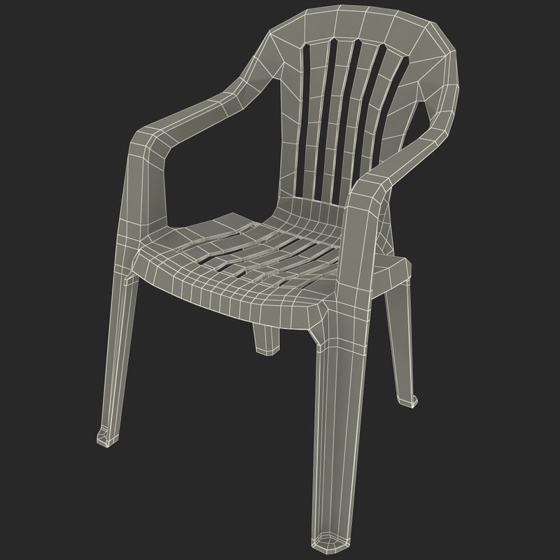 3d Monobloc Chair 1