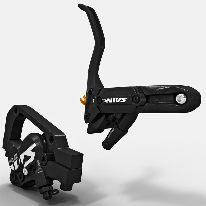 自行车刹车系统shimano saint m8103d模型