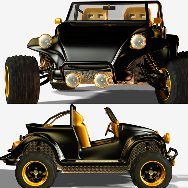 sand buggy 3d model