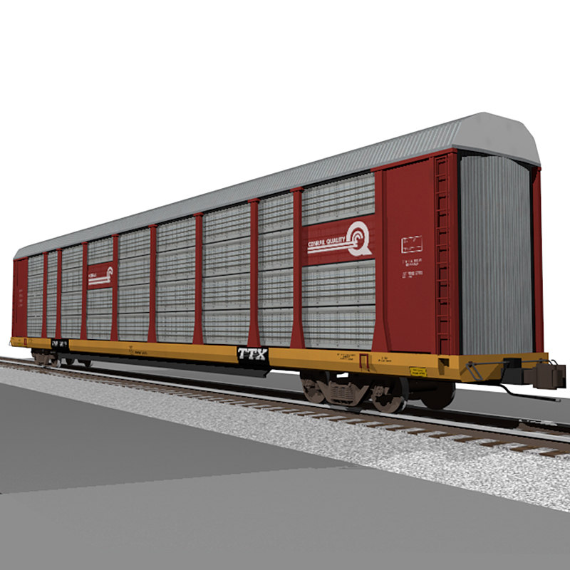3d Train Car Autorack Model