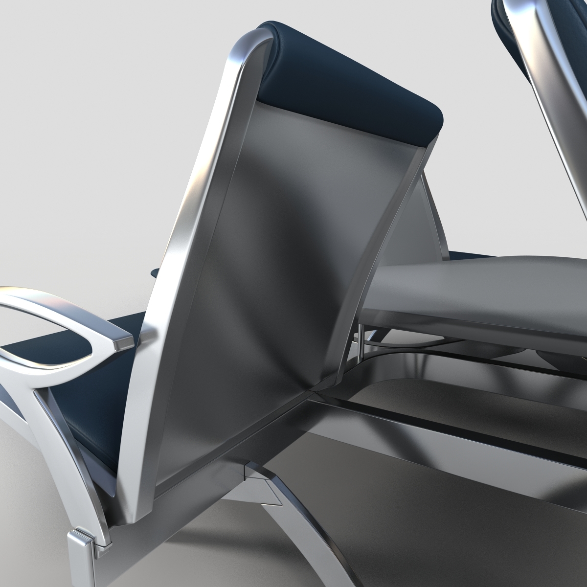 set airport seating 3d obj