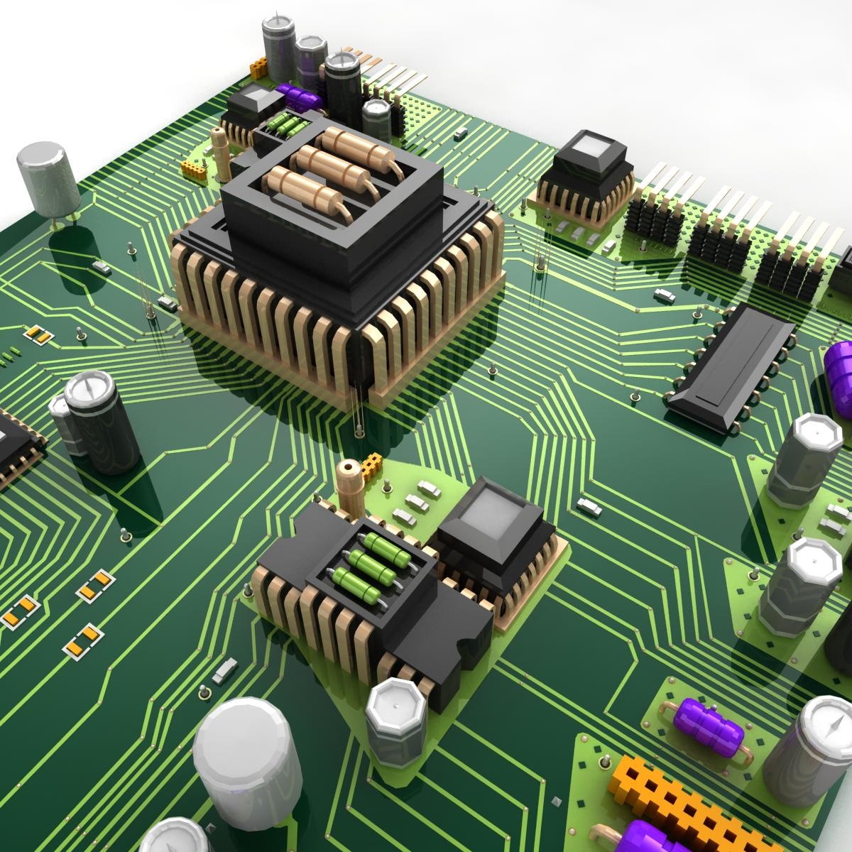 电路板城3d模型