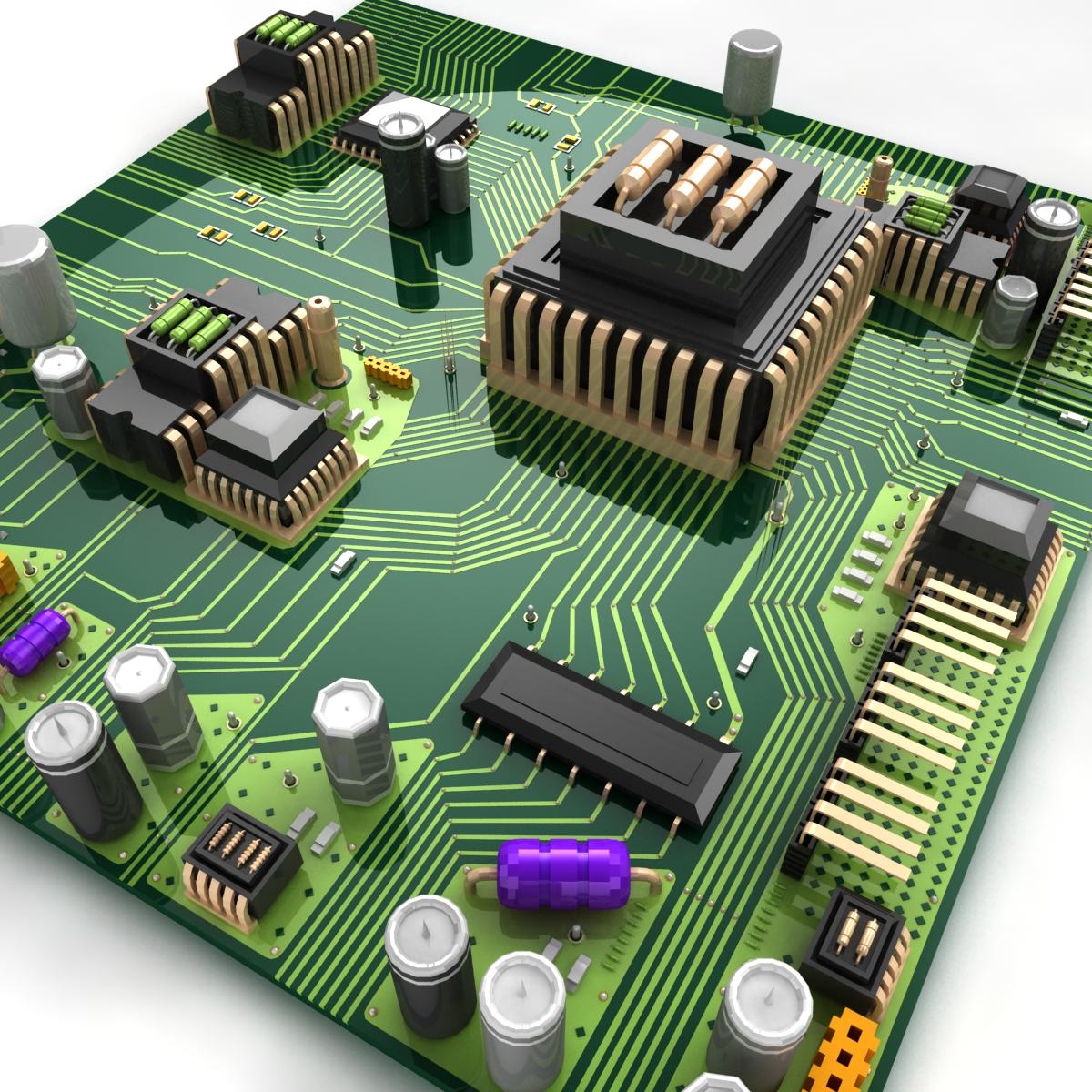电路板城3d模型