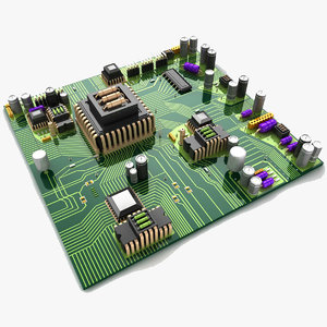 circuit board city 3d model