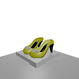 3d model of heeled shoes