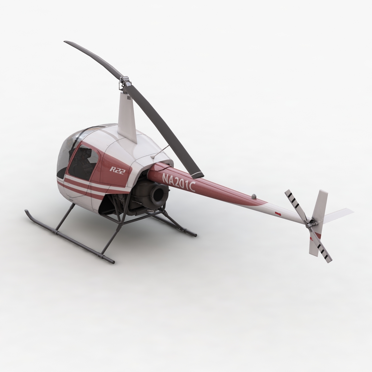 3d model robinson r22 helicopter