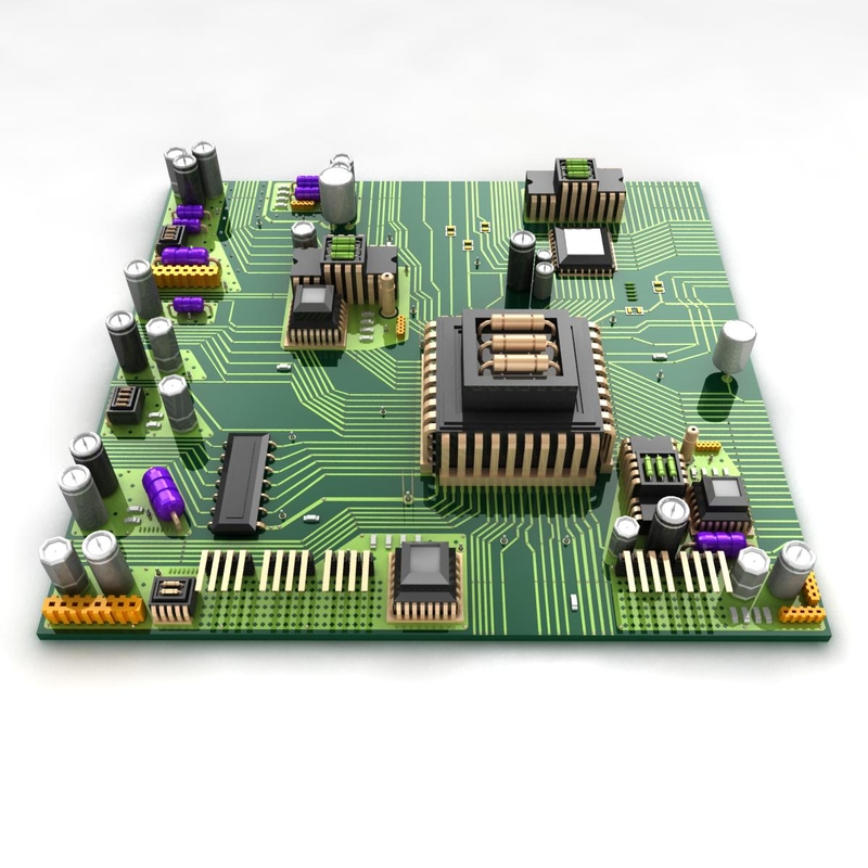 circuit board city 3d model