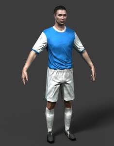 3d model soccer player