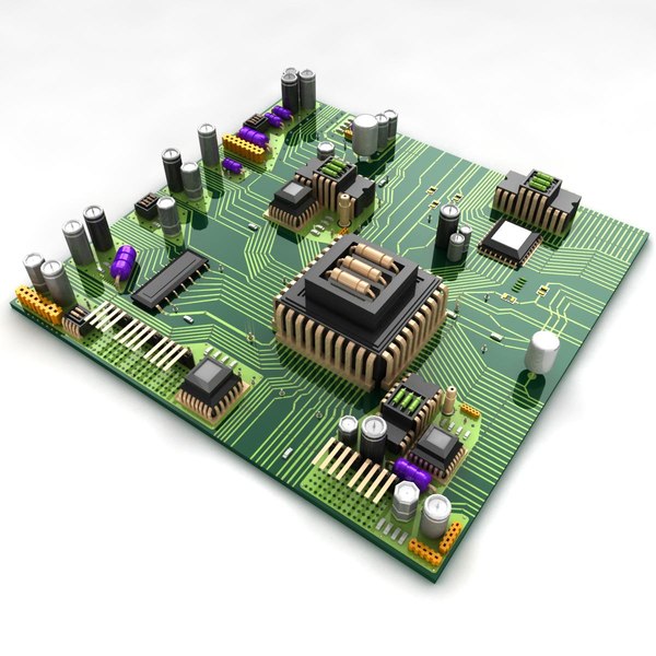 circuit board city 3d model