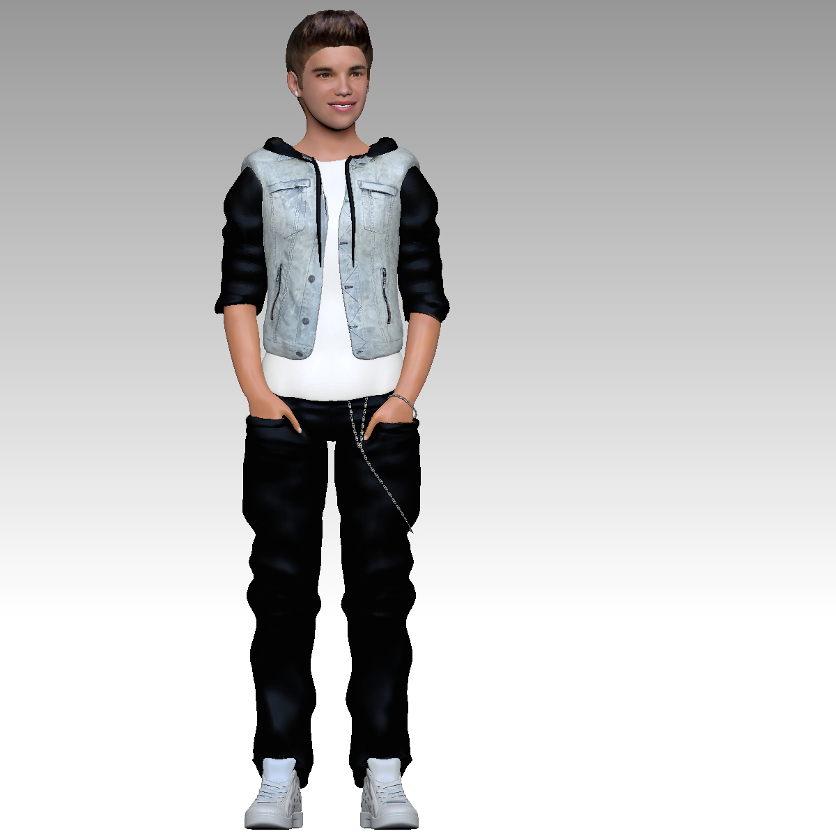 justin bieber 3d obj