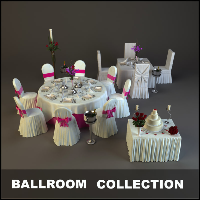 ballrooms wedding table 3d model