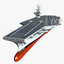 uss reagan cutaway aircraft carrier 3d obj