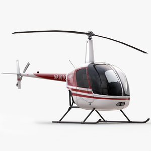 3d model robinson r22 helicopter