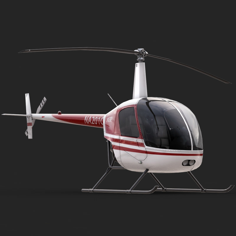3d model robinson r22 helicopter