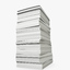 3d stack papers model