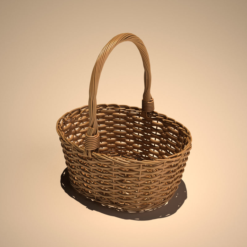 3d model cane picnic basket