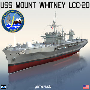 uss mount whitney lcc-20 3d model
