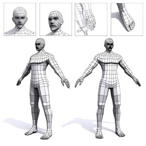 3ds max generic male base mesh