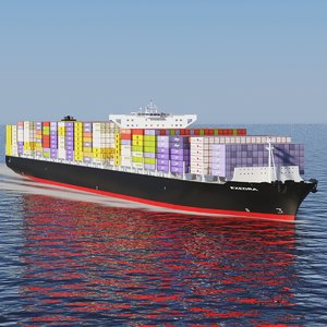 exedra container ship 3d model