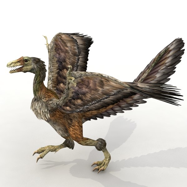 deinonychus antirrhopus feathered dinosaur c4d